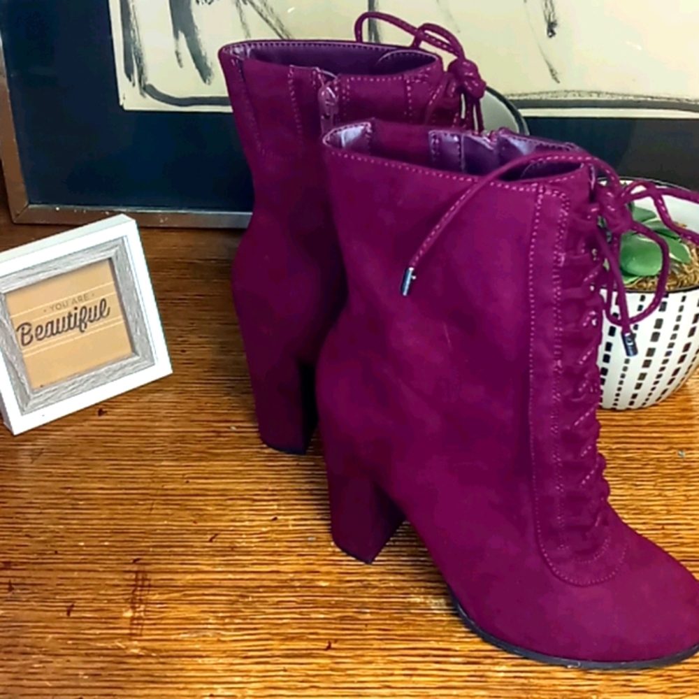 Plum Colored ankle boots
